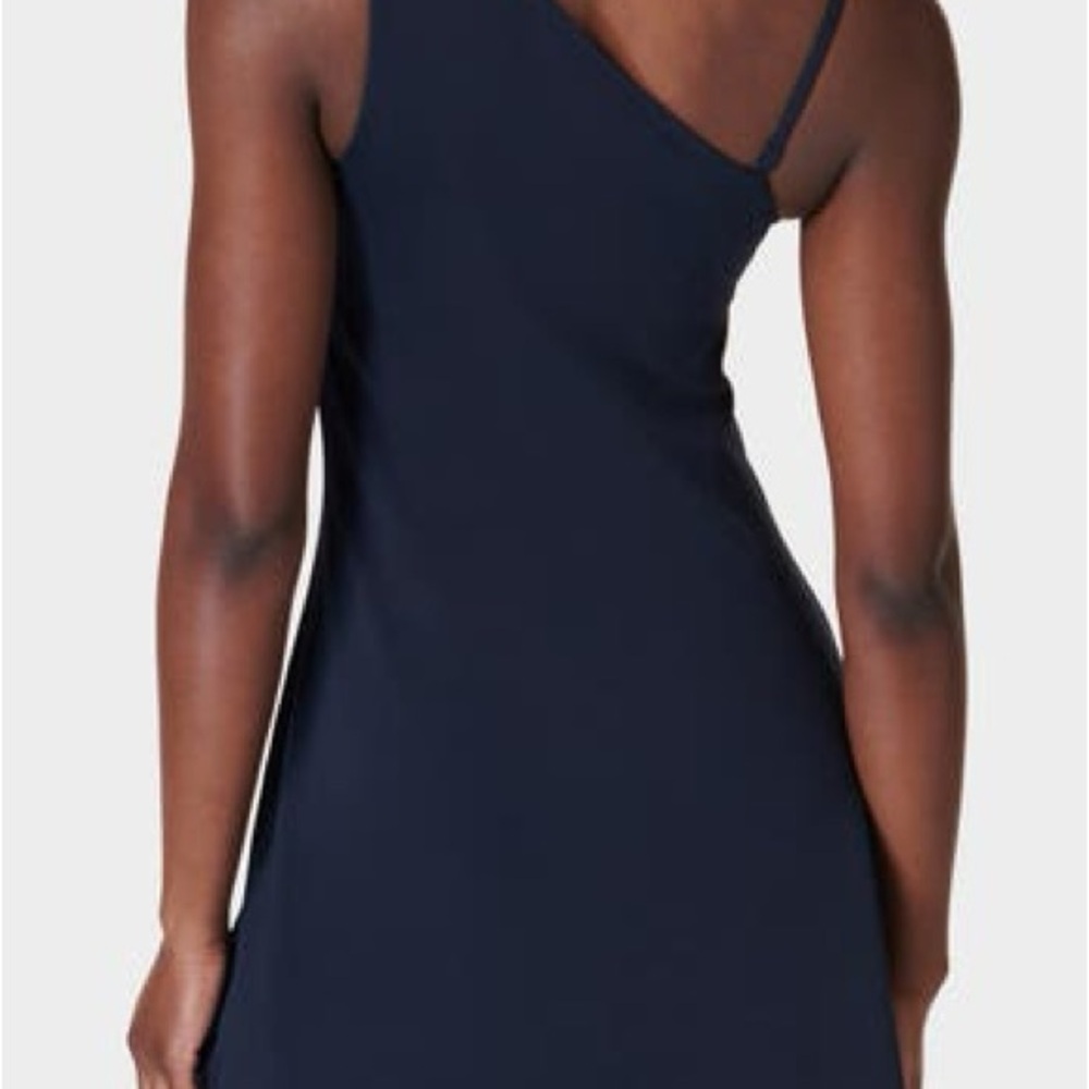 Sweaty Betty Midnight Blue One-Shoulder Dress